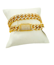 Load image into Gallery viewer, Miami cuban link 10 k bracelet, 11 mm with moissanite (0050)
