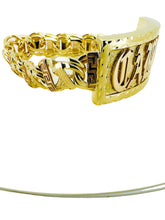 Load image into Gallery viewer, Chino link bar bracelet 10k gold , ID Box 22mm (065)
