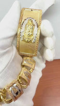 Load and play video in Gallery viewer, Chino link bracelet 10 k gold maria , 25mm box (0085)

