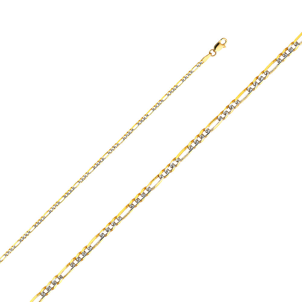 14 Karat Gold Figaro Chain 2.2mm