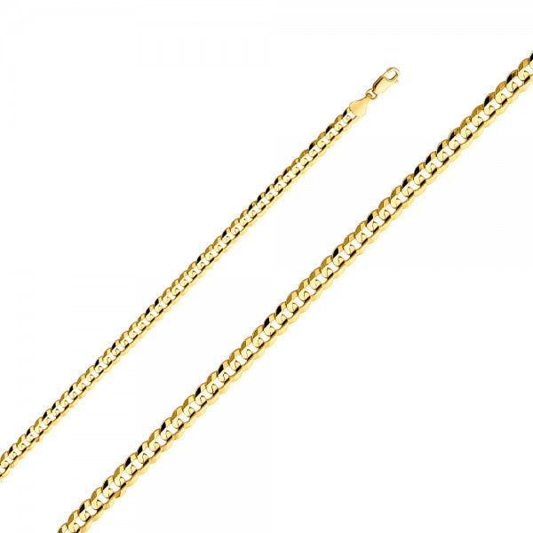 14K Solid Gold Cuban Chain 4.8mm