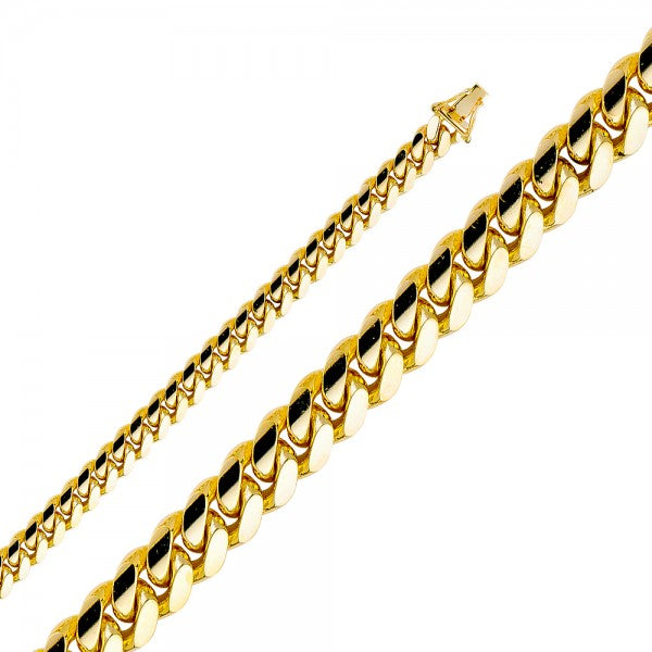 14K Solid Gold Miami Cuban Chain 8.3mm