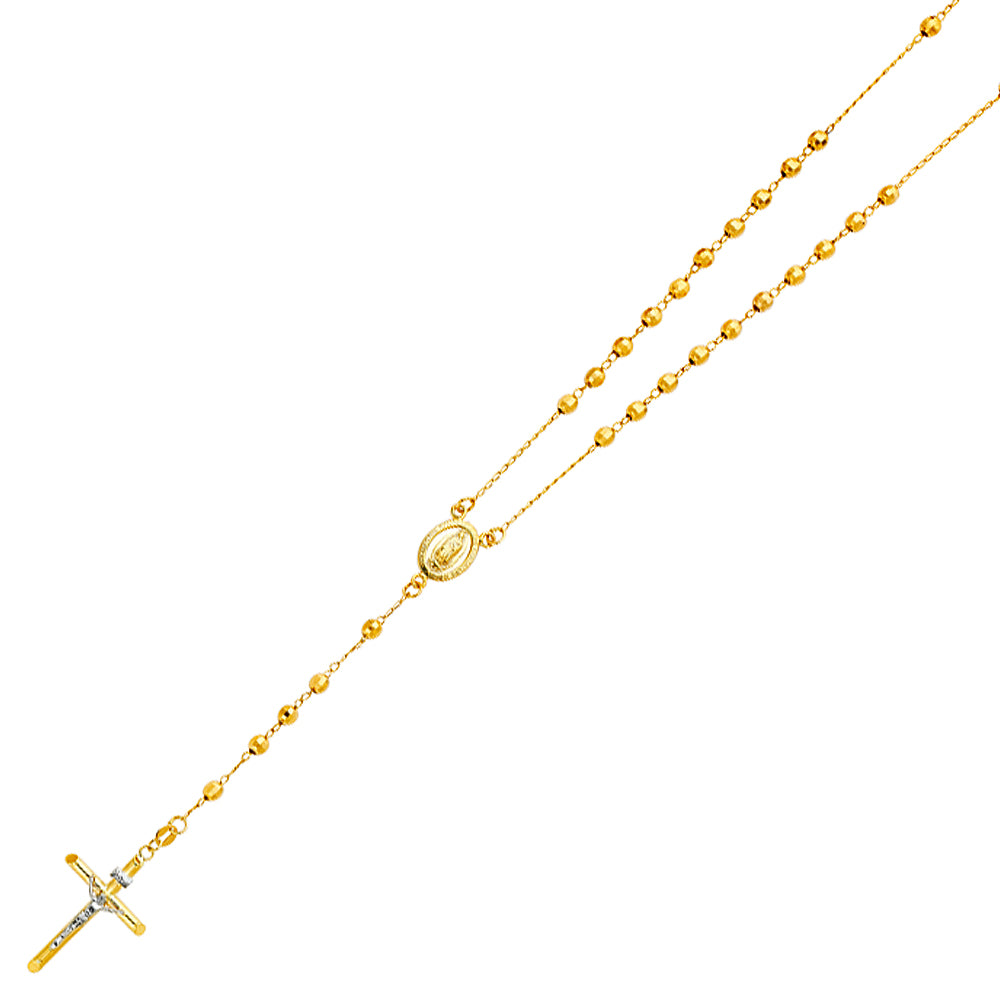 14 Karat Rosary Necklace 4mm