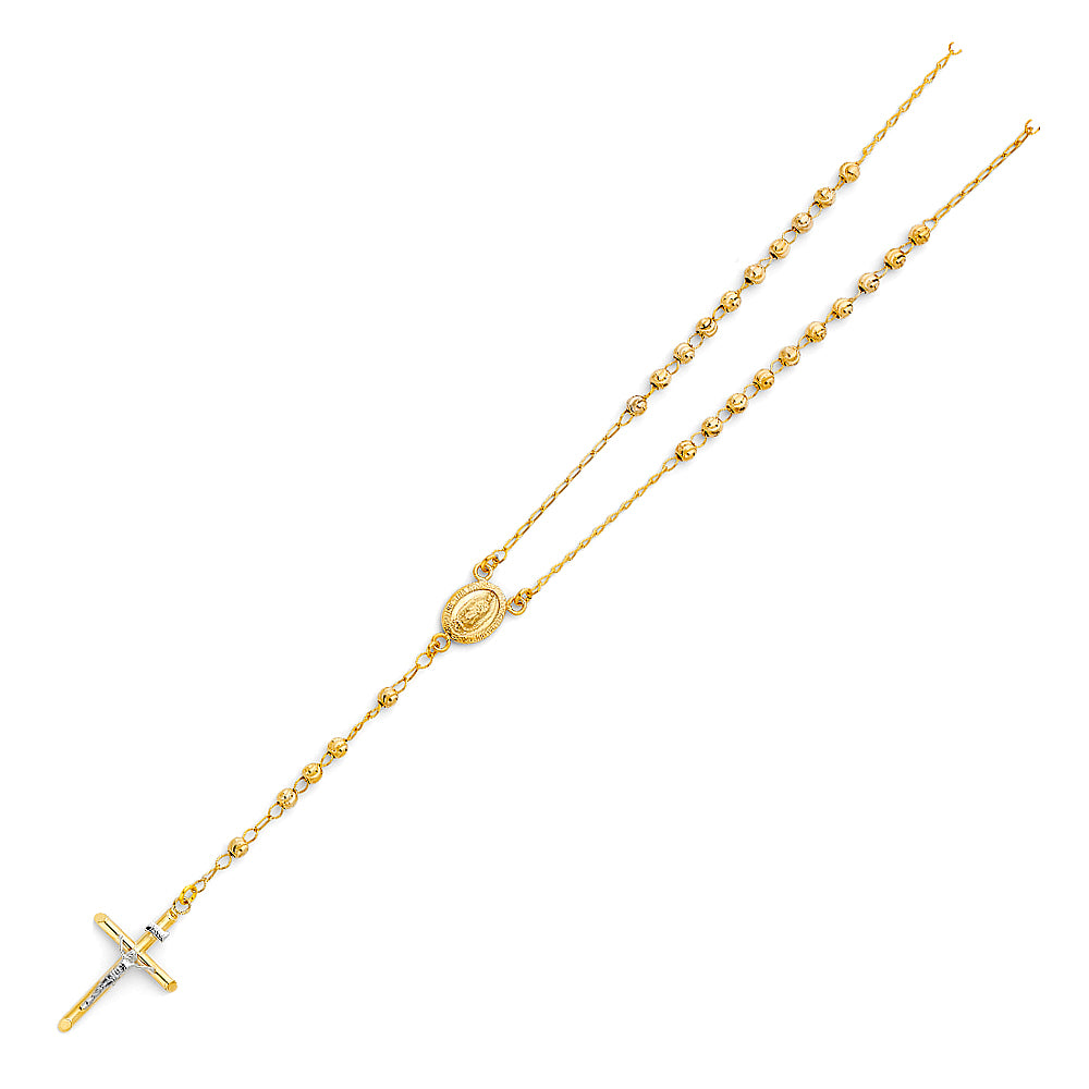 14 Karat Rosary Necklace 4mm