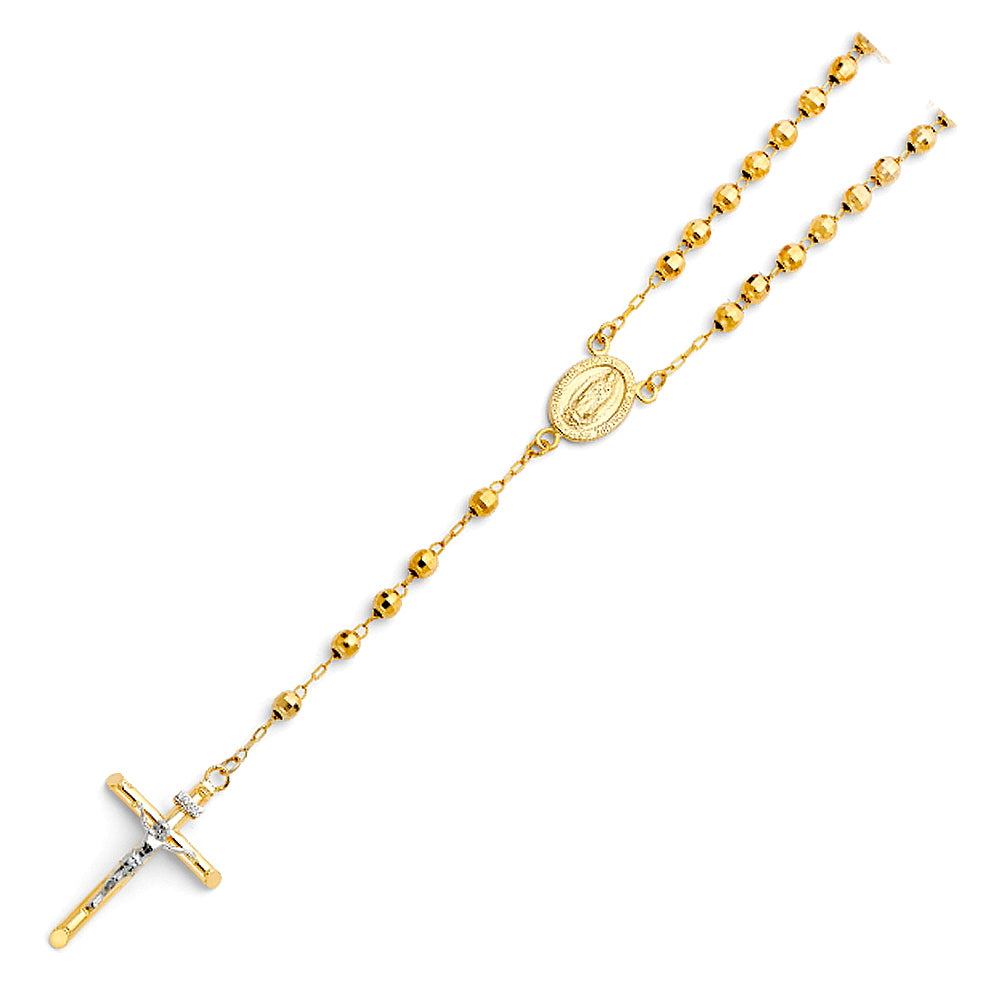 14 Karat Rosary Necklace 4mm