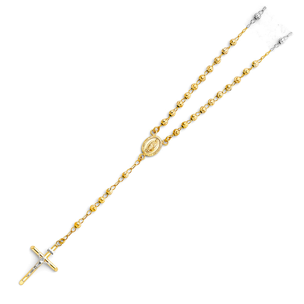14 Karat Rosary Necklace 4mm