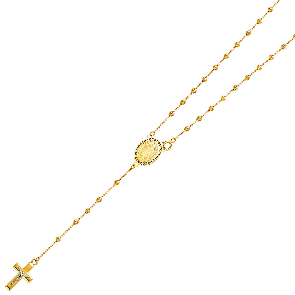 14 Karat Rosary Necklace 2.5mm