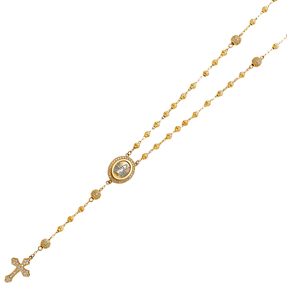 14 Karat Rosary Necklace 3mm
