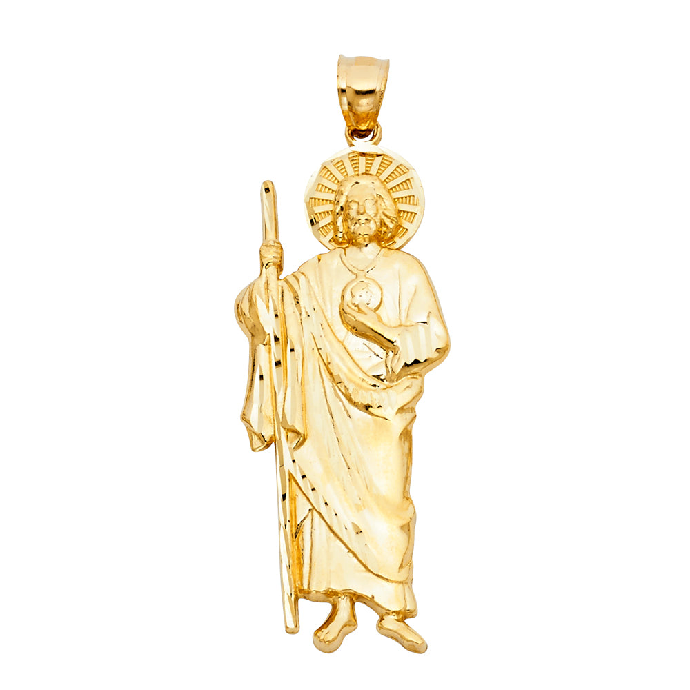 14 karat gold religious pendant