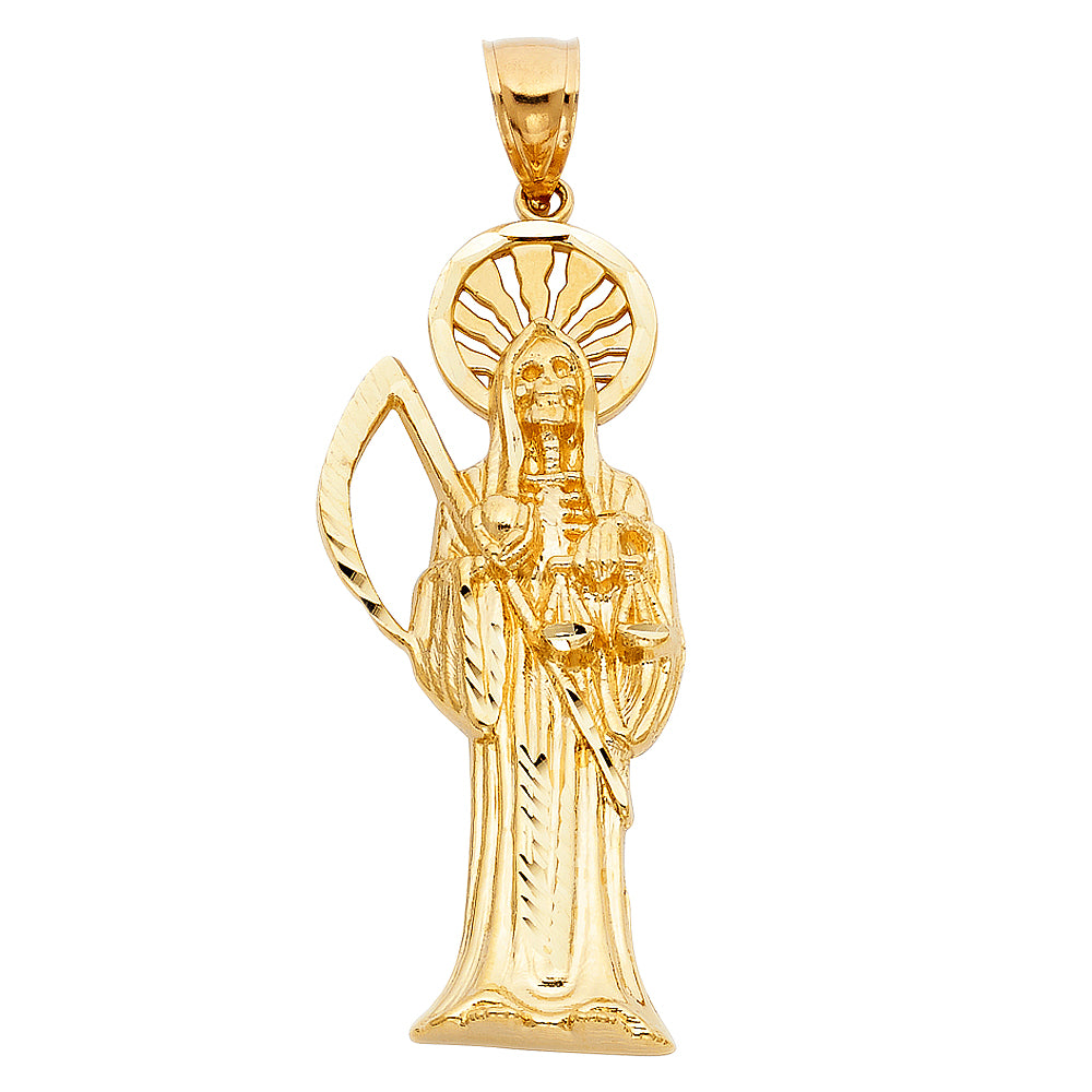 14 karat gold religious pendant
