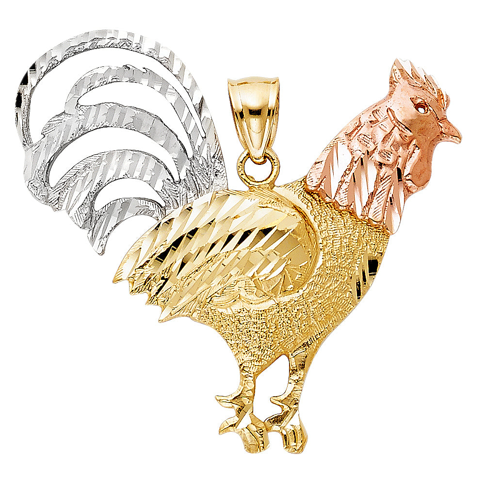14 karat tri-tone gold assorted pendant