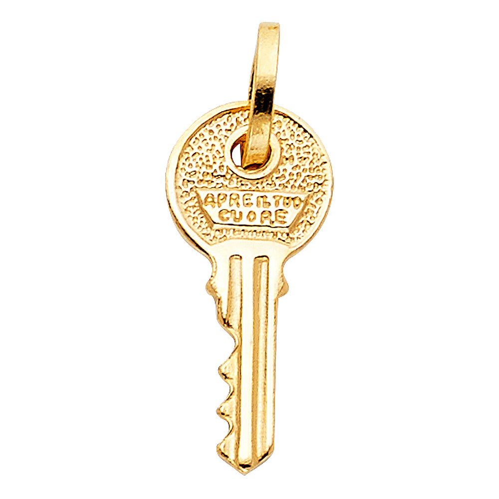 14 karat gold key pendant