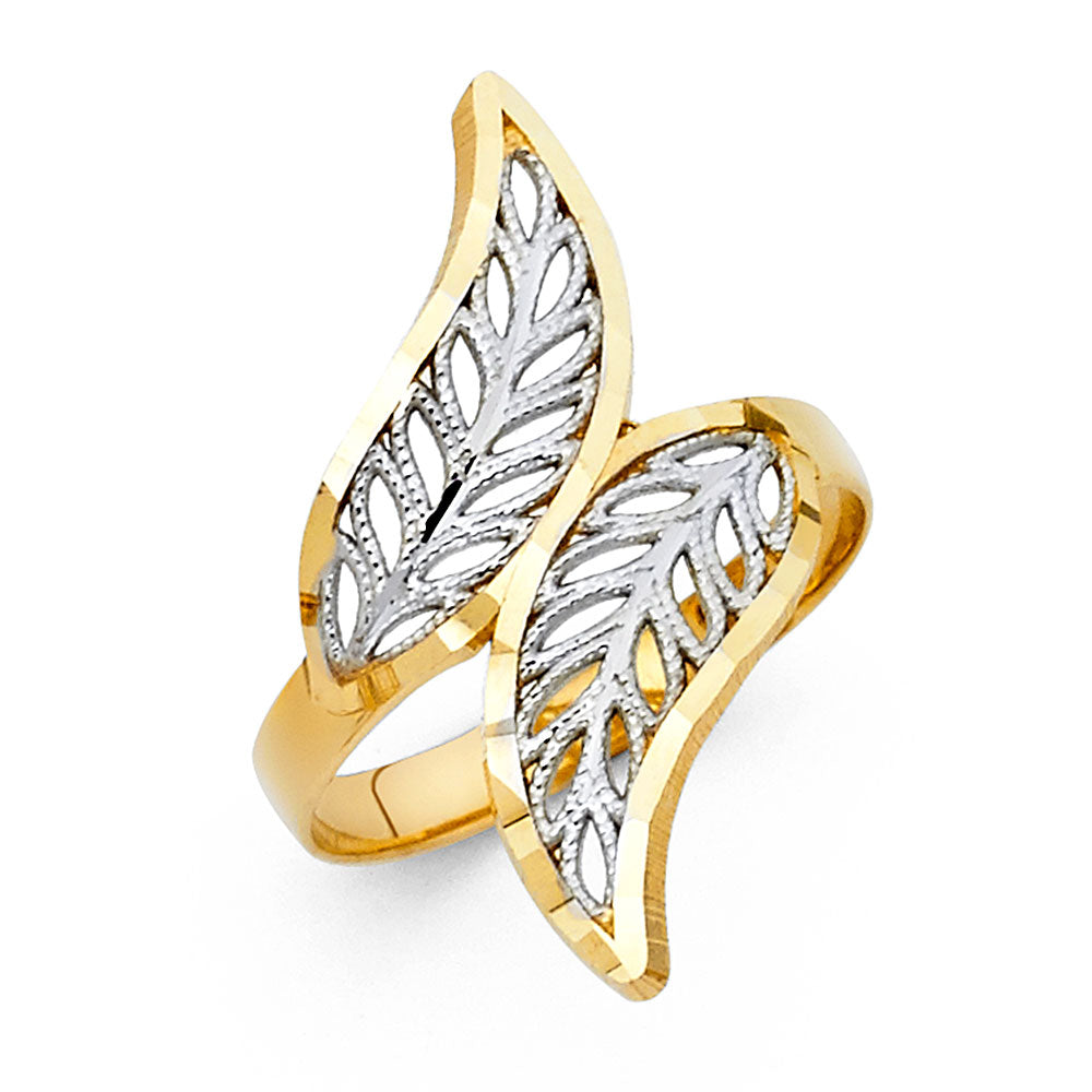 14K Gold Two Tones Lady Ring