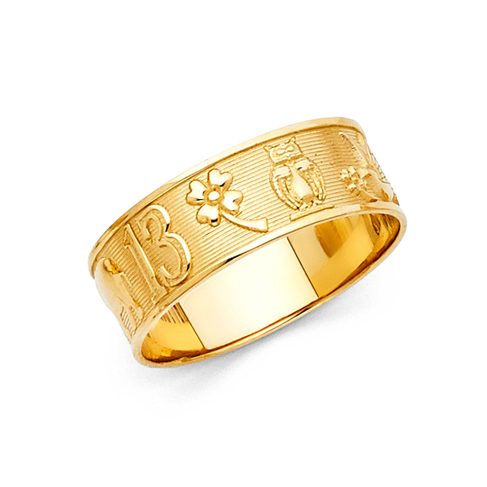 14K Gold Lucky Ring