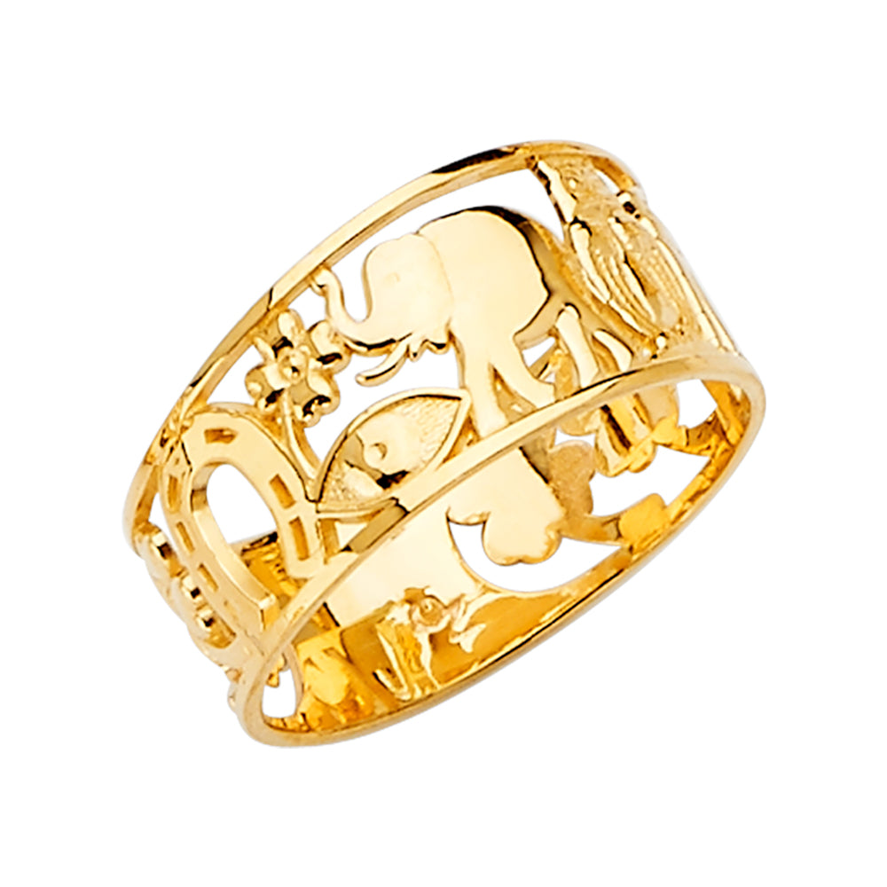 14K Gold Lucky Ring
