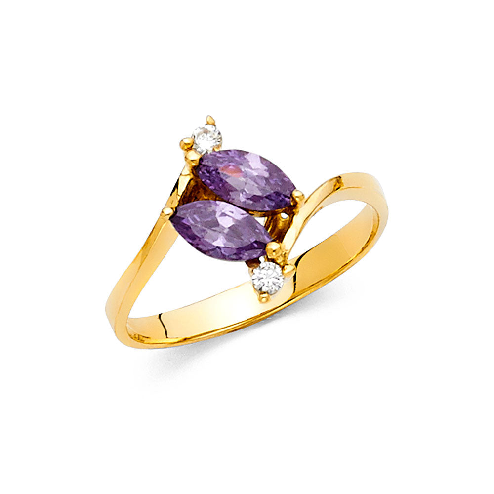 14K Gold Ring CZ