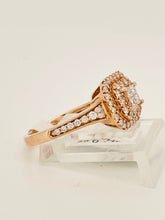 Load image into Gallery viewer, 14 karat rose gold diamond lady ring 0.65 CT
