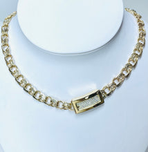 Load image into Gallery viewer, Chino link chain 9 mm 10 karat gold with Moissanite diamond on box inside
