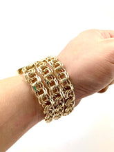 Load image into Gallery viewer, Chino link bracelet 3 line 10 karat gold
