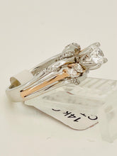Load image into Gallery viewer, 14 karat white and rose gold diamond ring 0.82 CT
