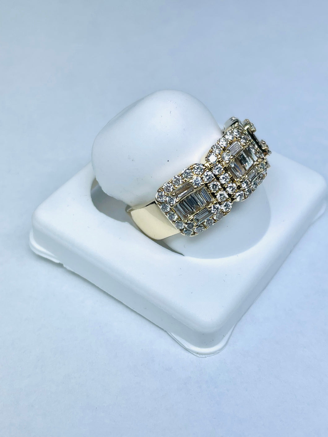 14 karat gold diamond ring unisex 2.5 CT