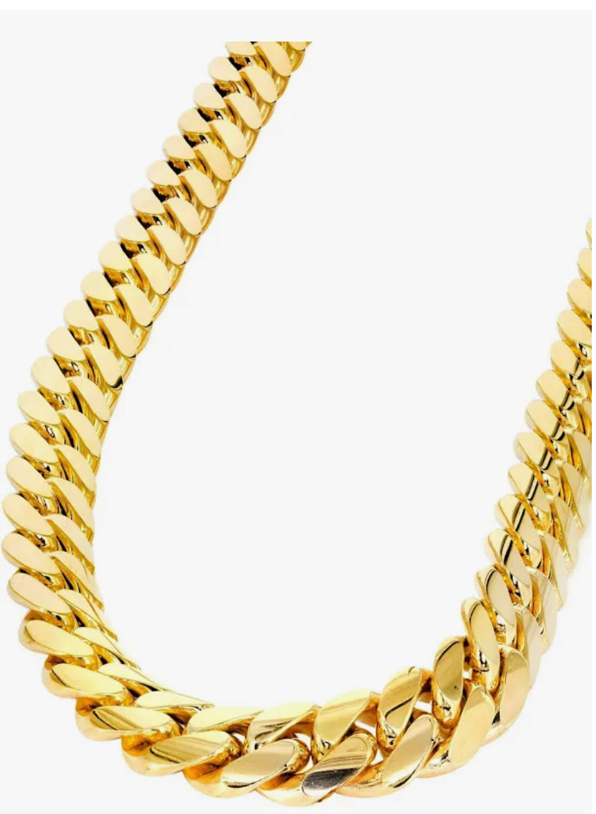 Miami cuban link chain 13 mm 10 karat gold