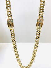 Load image into Gallery viewer, Chino link chain 12mm 10 karat gold 2 box custom 26”
