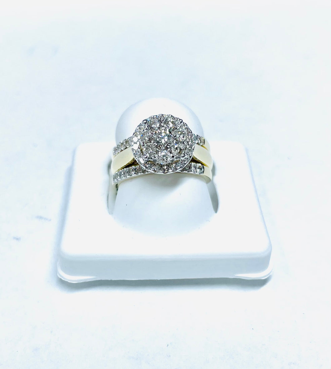 10 karat yellow gold diamond ring 0.5 CT