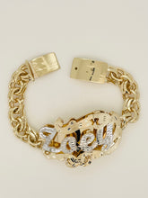 Load image into Gallery viewer, Chino link bracelet nameplate 10 karat gold
