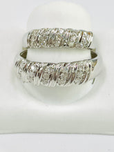 Load image into Gallery viewer, 14 Karat White  Gold Bands With Real Diamond 0.4 CT
