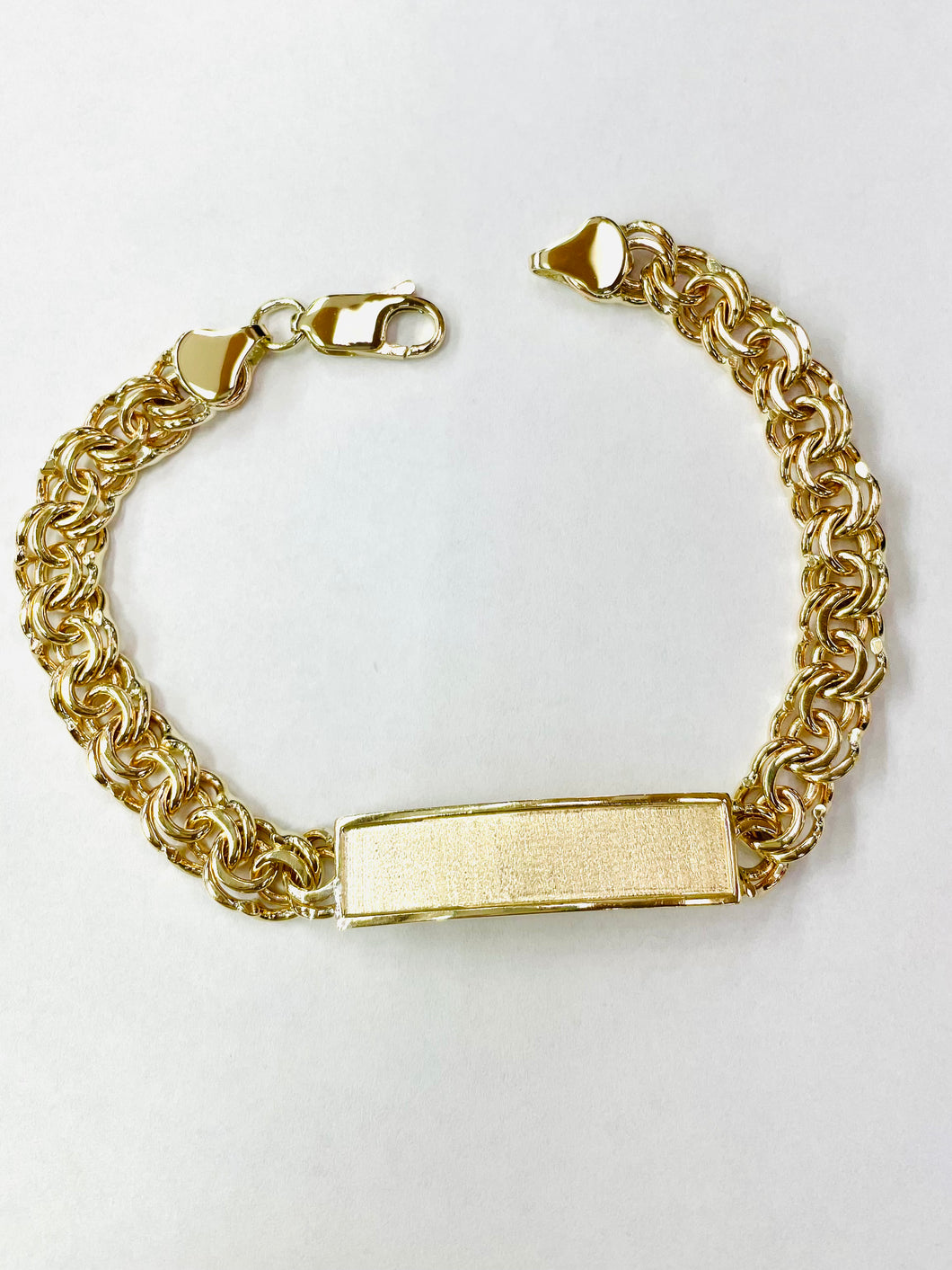 10 karat gold chino link bracelet 8” 8mm