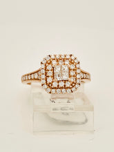 Load image into Gallery viewer, 14 karat rose gold diamond lady ring 0.65 CT
