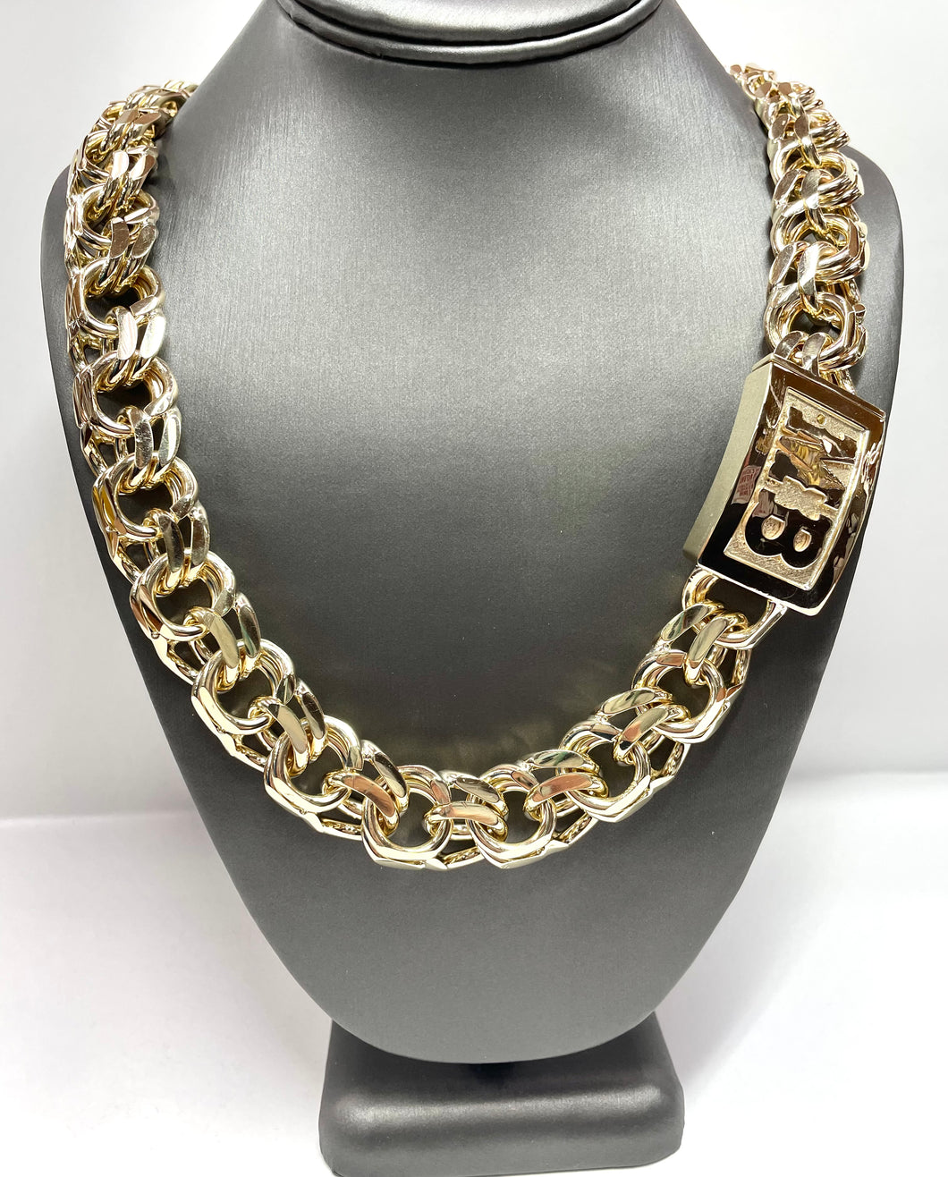 Chino link chain 20 mm 10 karat gold close link