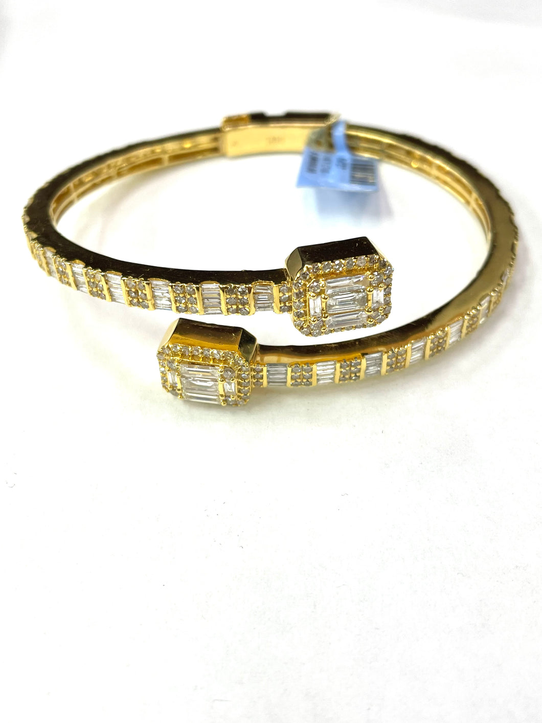 14 karat yellow diamond bangles 7 CT