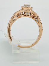 Load image into Gallery viewer, 14 karat rose gold diamond lady ring 0.77 CT
