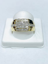 Load image into Gallery viewer, 10 karat yellow diamond man ring 0.75 CT
