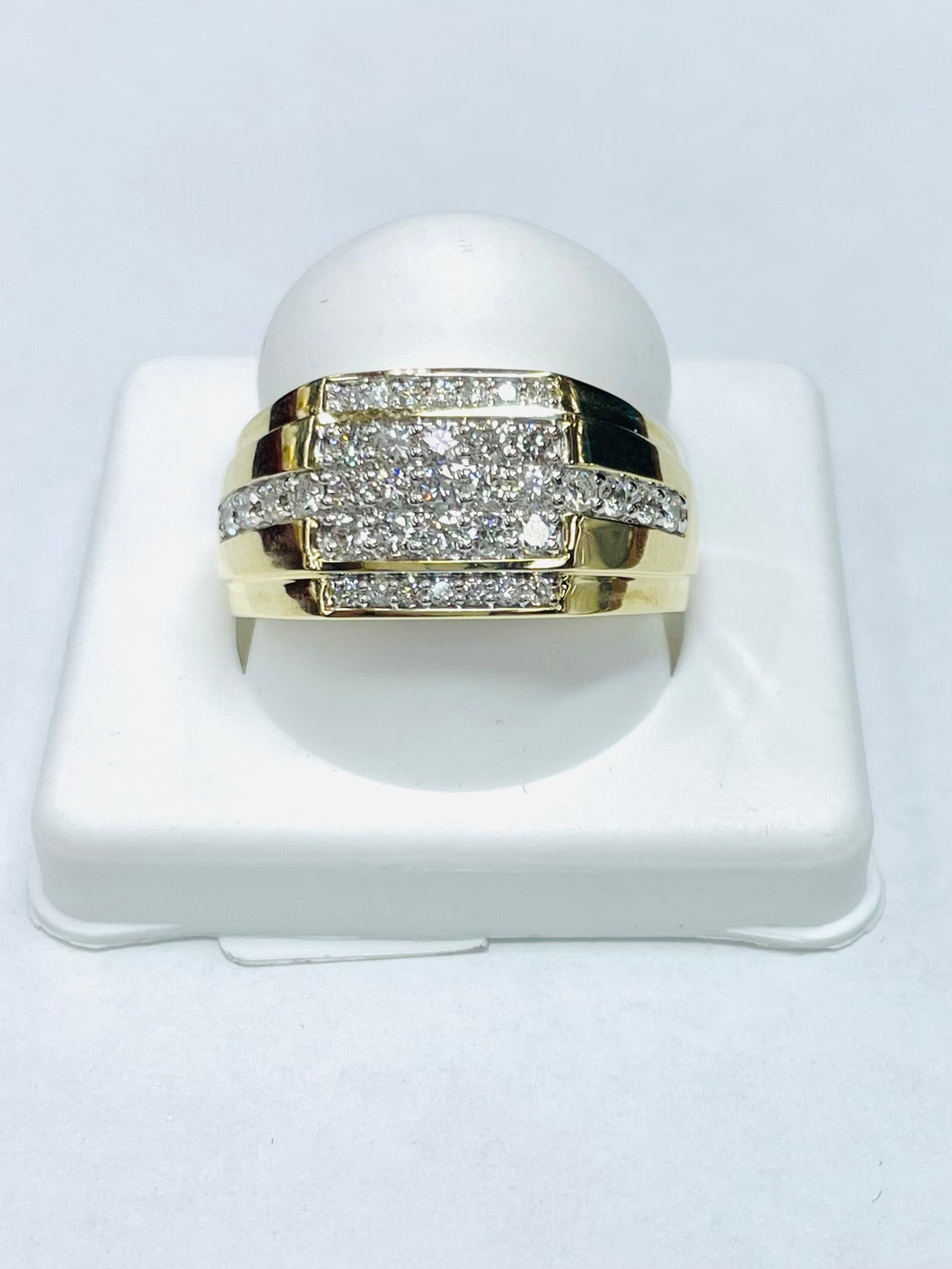 10 karat yellow diamond man ring 0.75 CT