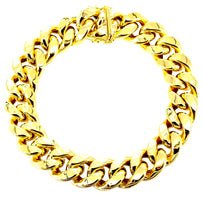 Load image into Gallery viewer, Miami Cuban link bracelet 13mm  10 karat gold
