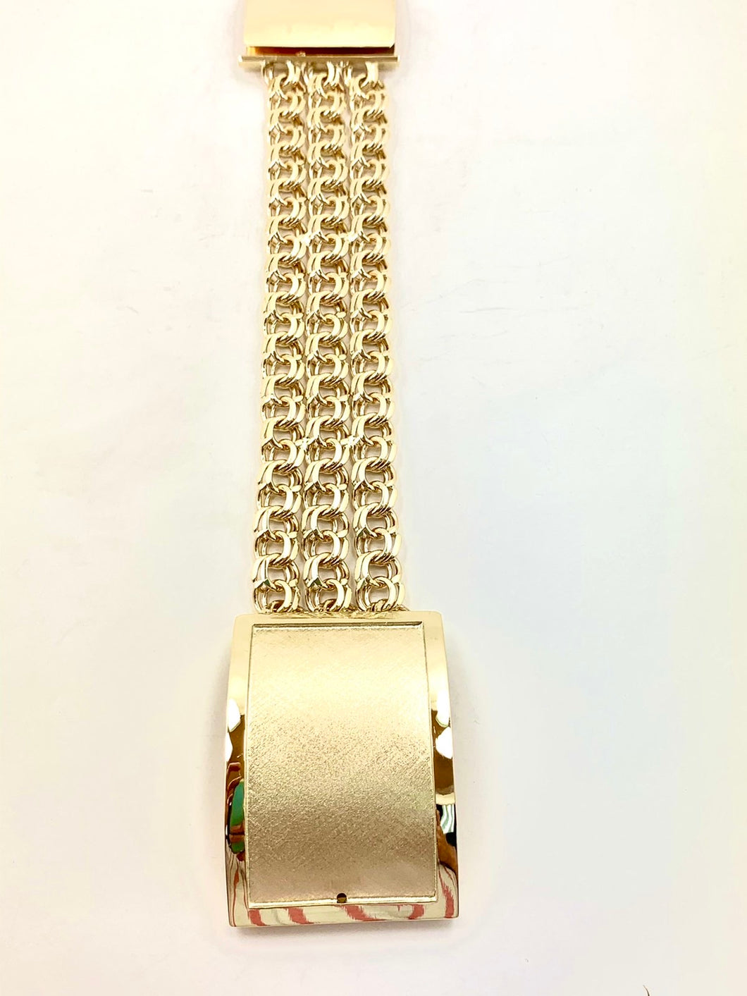 Chino link bracelet 3 line 10 karat gold