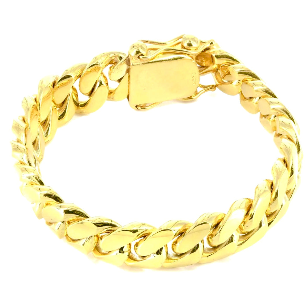 Miami Cuban link bracelet 13mm  10 karat gold
