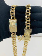 Load image into Gallery viewer, Chino link chain 12mm 10 karat gold 2 box custom 26”
