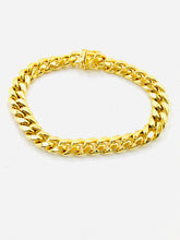 Load image into Gallery viewer, Miami Cuban link bracelet 10 karat gold 7.5 mm semi holloW
